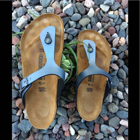 Birkenstock Shoes - ☀️🌈🍀Birkenstock Gizeh Metallic Blue sandal